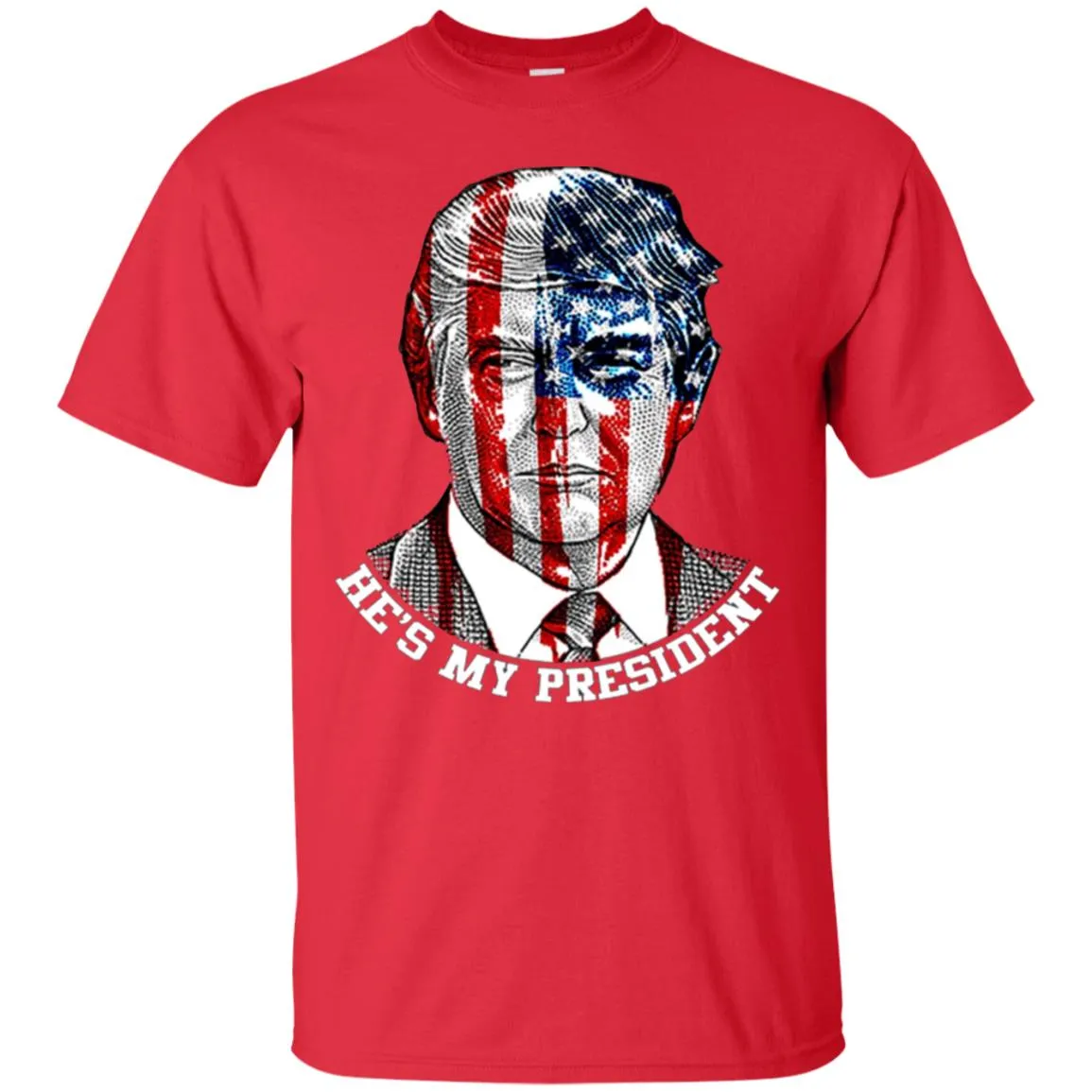 Donald Trump American Flag T-shirt Men Cotton T-Shirt