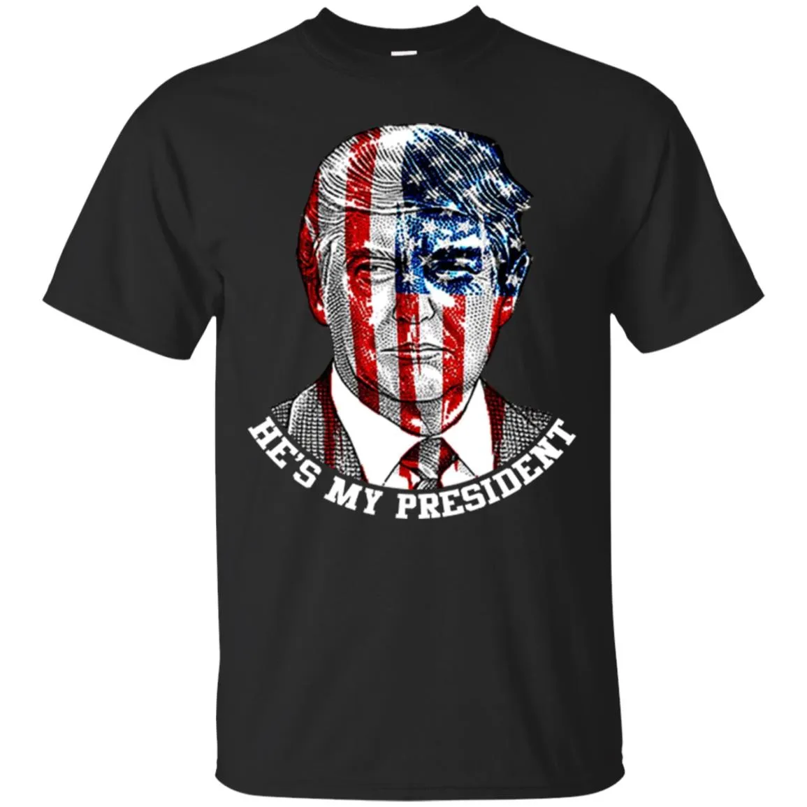 Donald Trump American Flag T-shirt Men Cotton T-Shirt