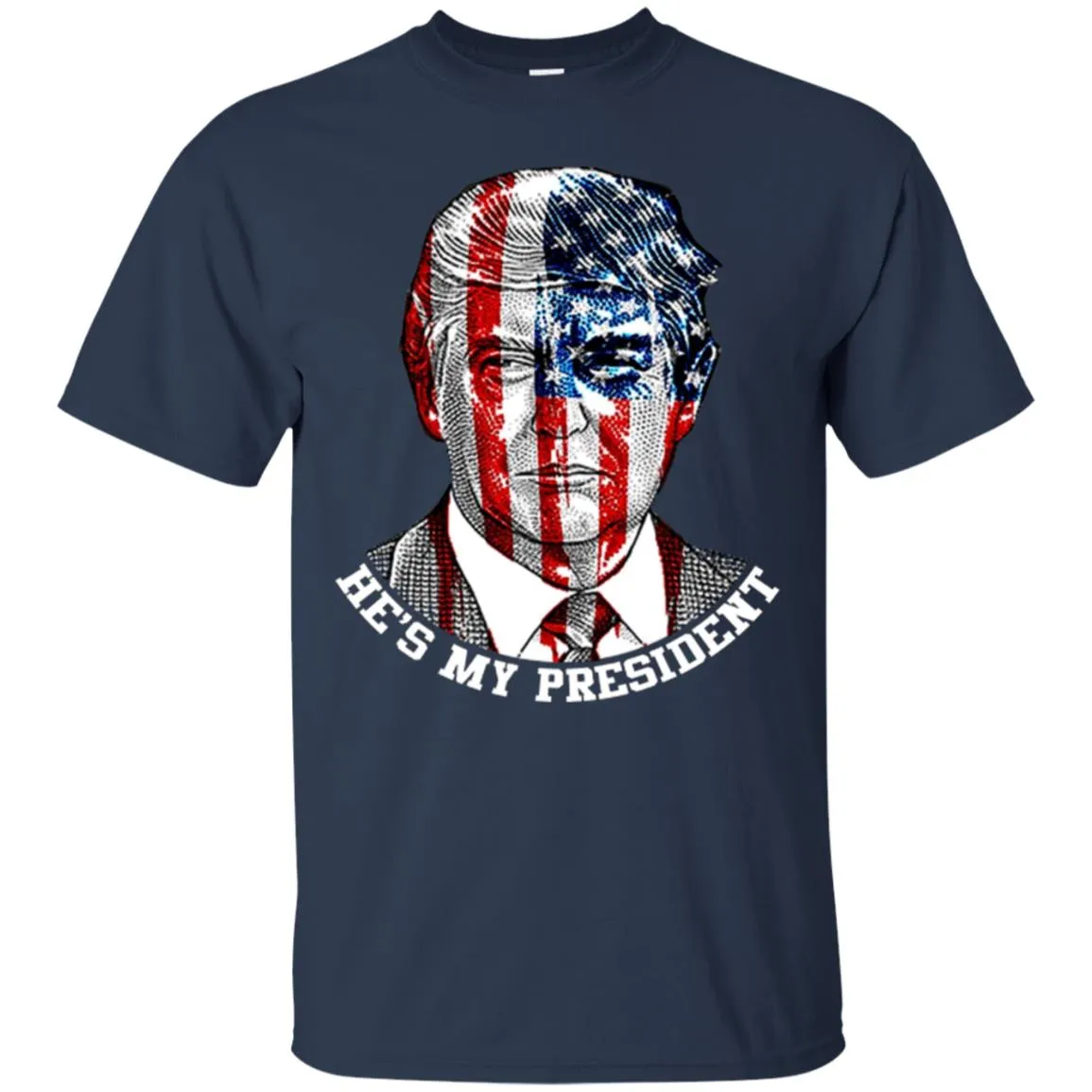 Donald Trump American Flag T-shirt Men Cotton T-Shirt