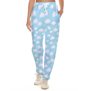 Dreamy Clouds Women's Sweatpants (Sky Blue)