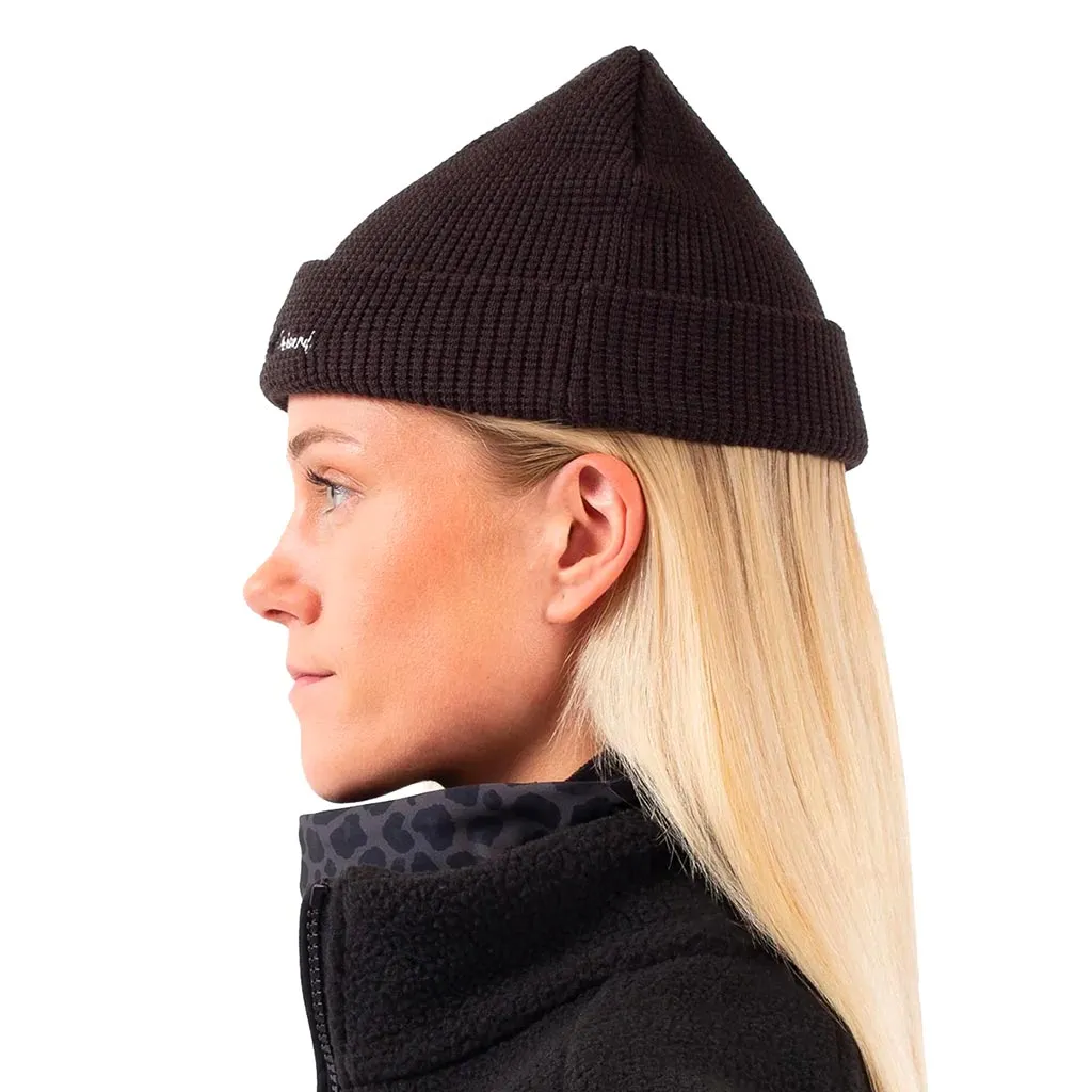 Eivy Shorty Waffle Knit Beanie - Black