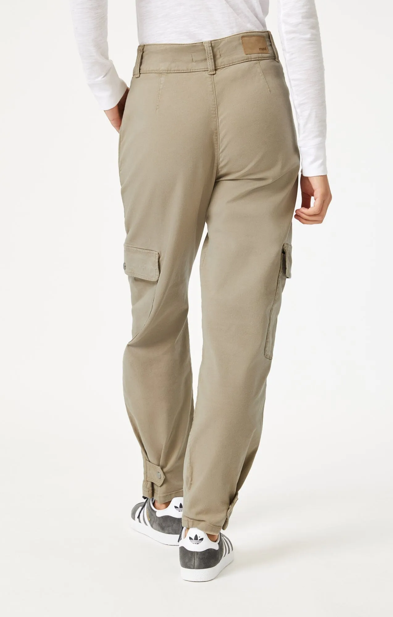 ELSIE CARGO PANTS IN CHINCHILLA LUXE TWILL