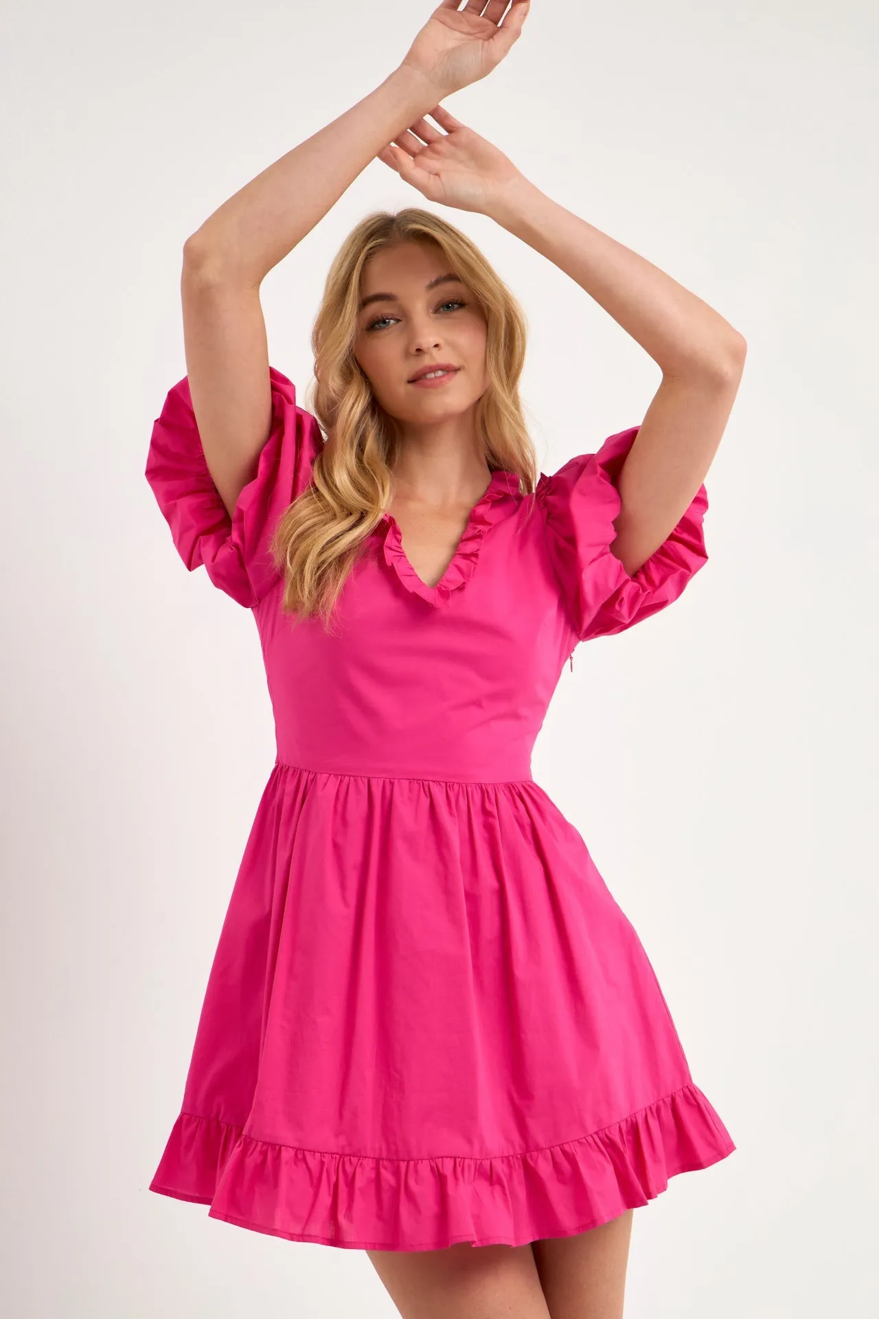 English Factory - Midi Half Sleeve Ruffle Dress