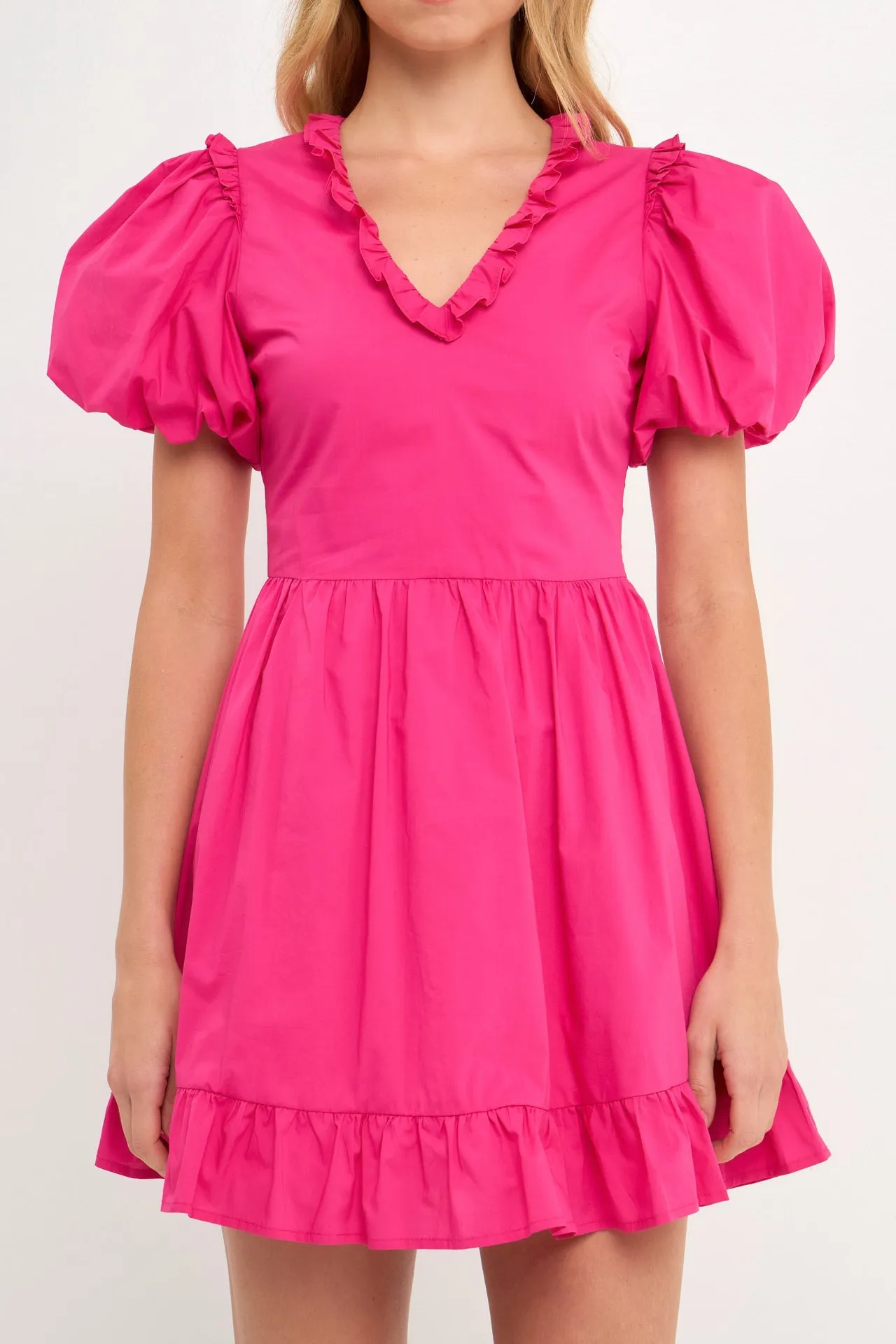 English Factory - Midi Half Sleeve Ruffle Dress