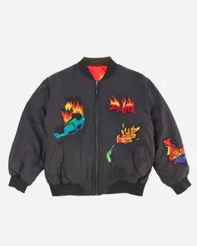 Engulfed Reversible Bomber Jacket