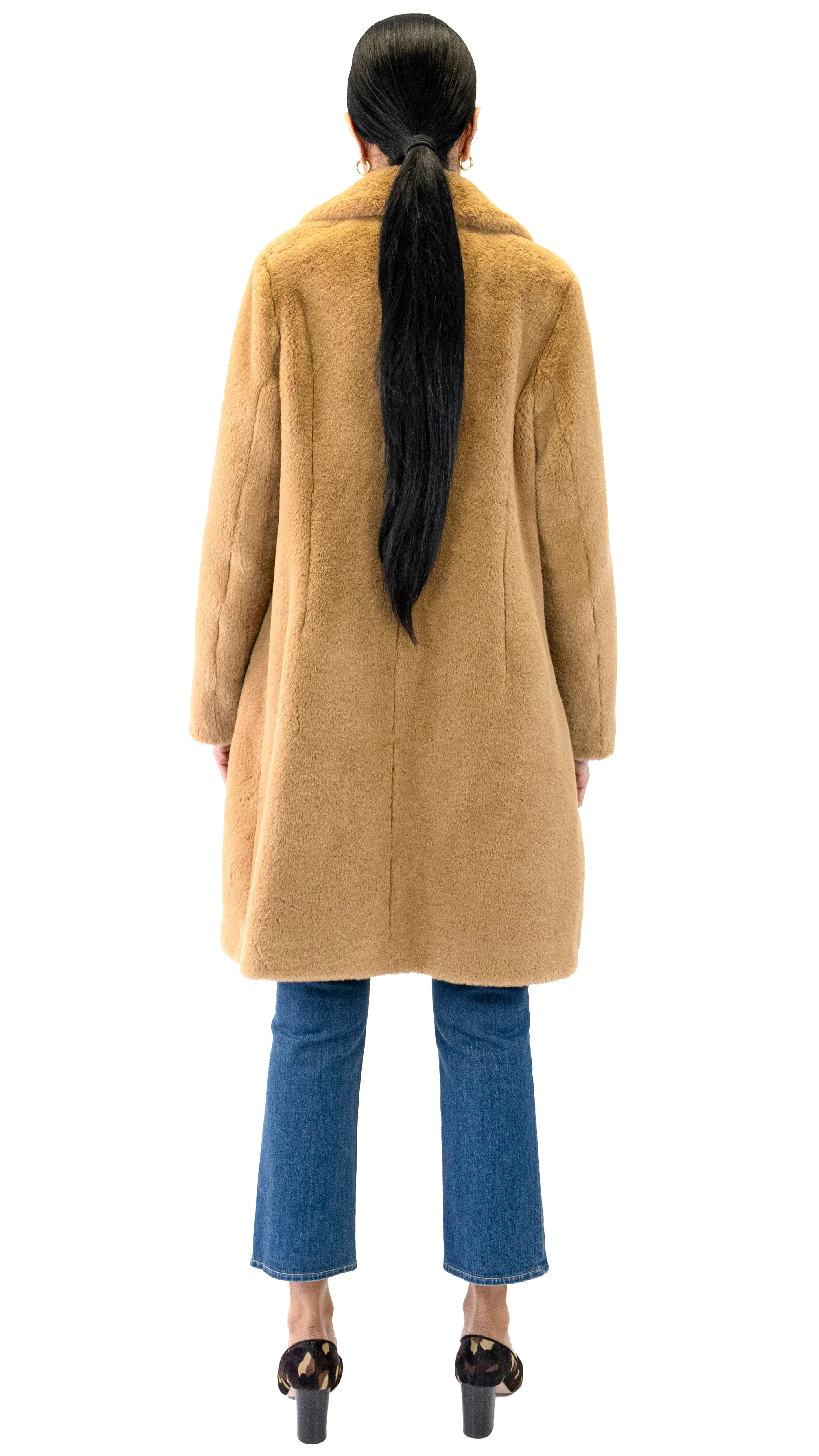 Faux Fur Trench - Camel