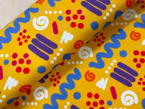 Fizzy Elements Yellow Cotton Jersey Fabric