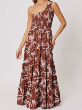 FLEUR MAXI DRESS - Cocoa Leaf