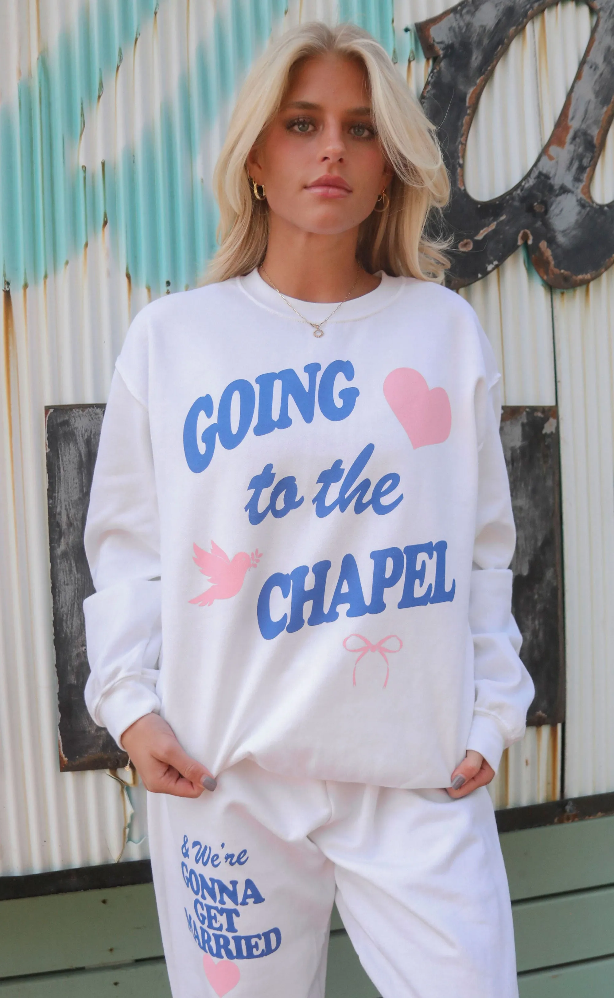 friday   saturday: going to the chapel sweatshirt