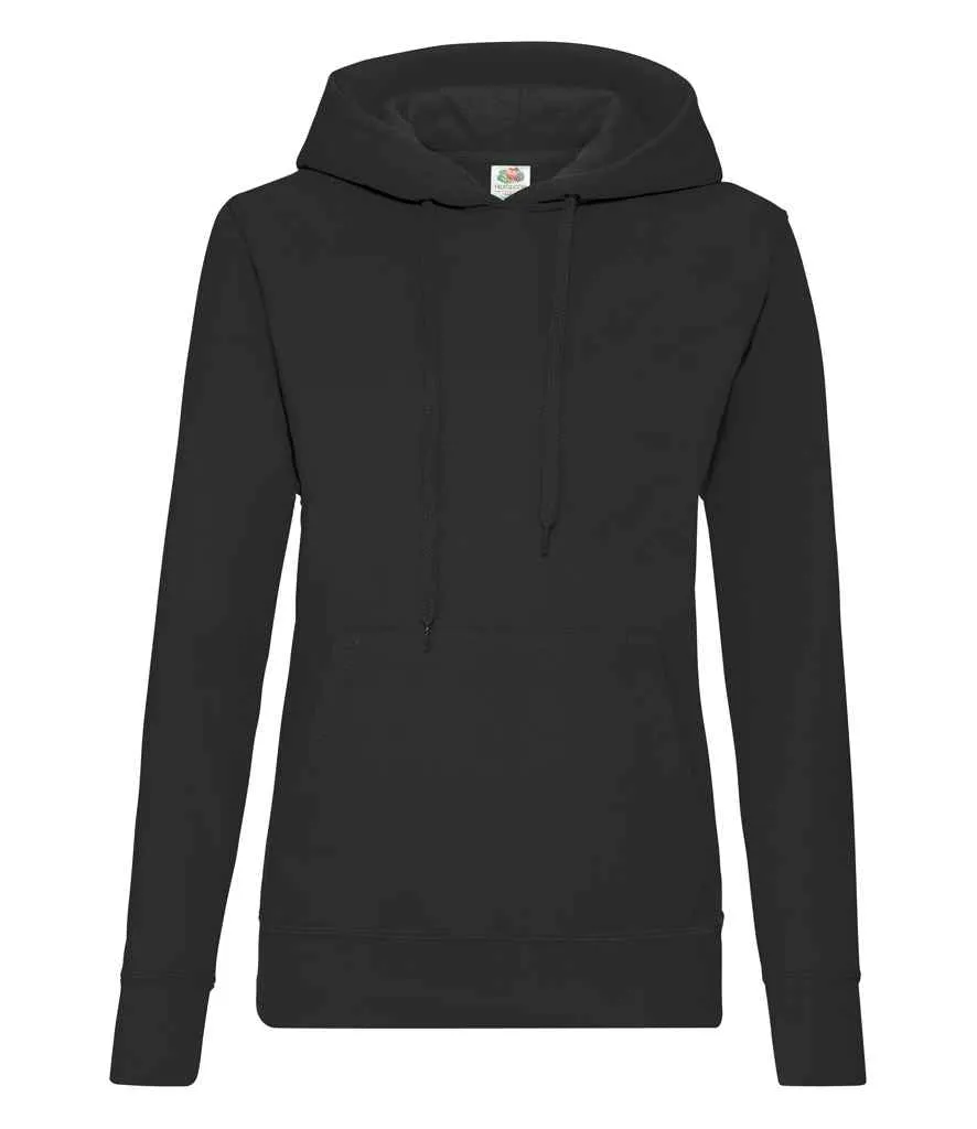 Fruit of the Loom Classic Hooded Sweatshirt (Ladies) - Dark Colours