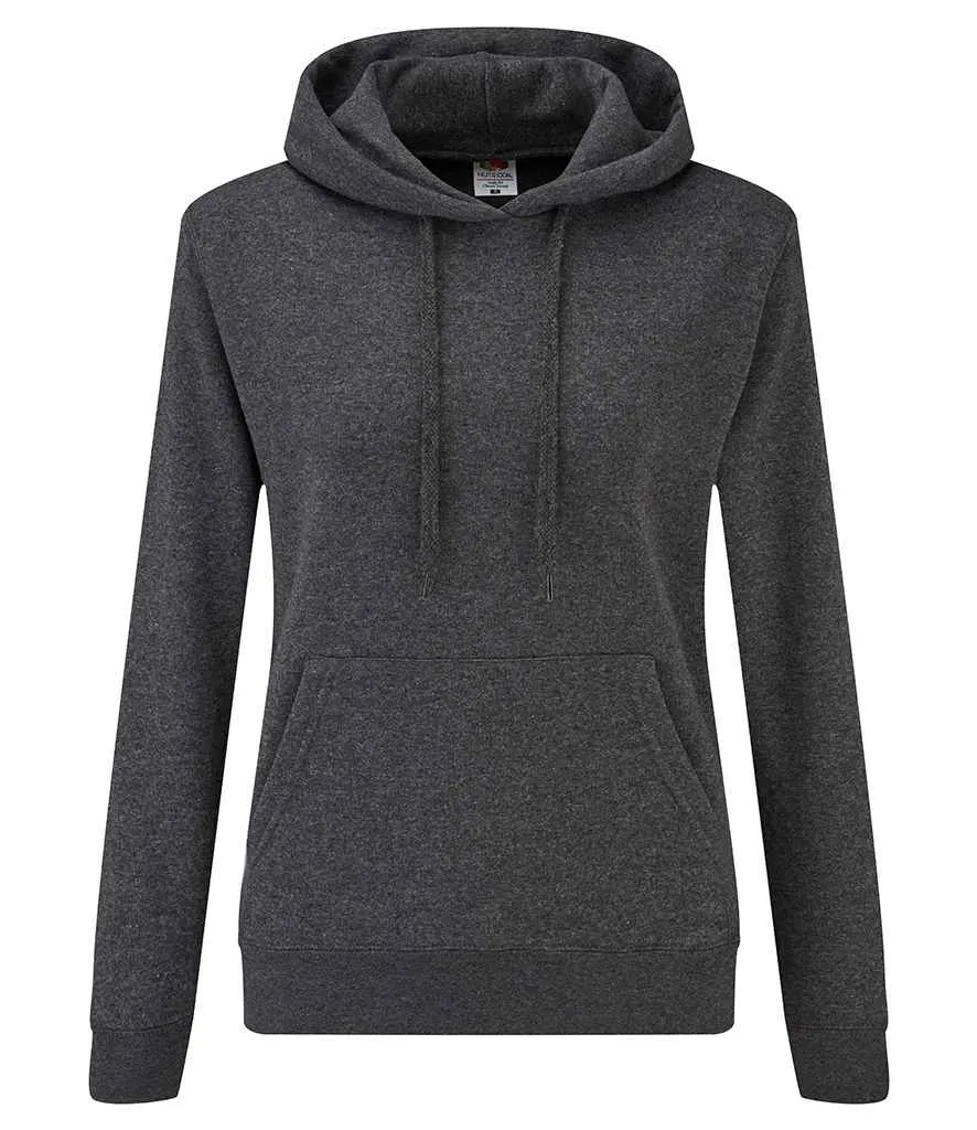 Fruit of the Loom Classic Hooded Sweatshirt (Ladies) - Dark Colours