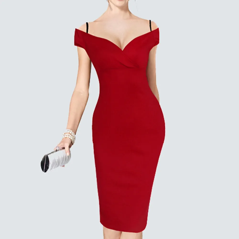 Funki Buys | Dresses | Women's Party Cocktail Dress | Slim Fit