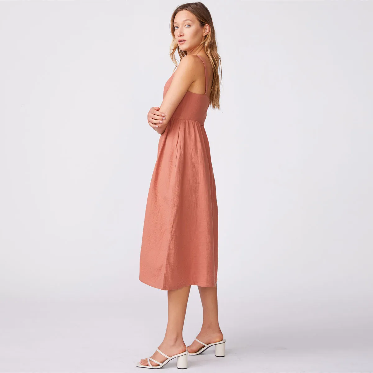 Gauze Sleeveless Maxi Dress