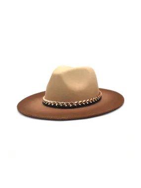 Gradient Chained Fedora Hat