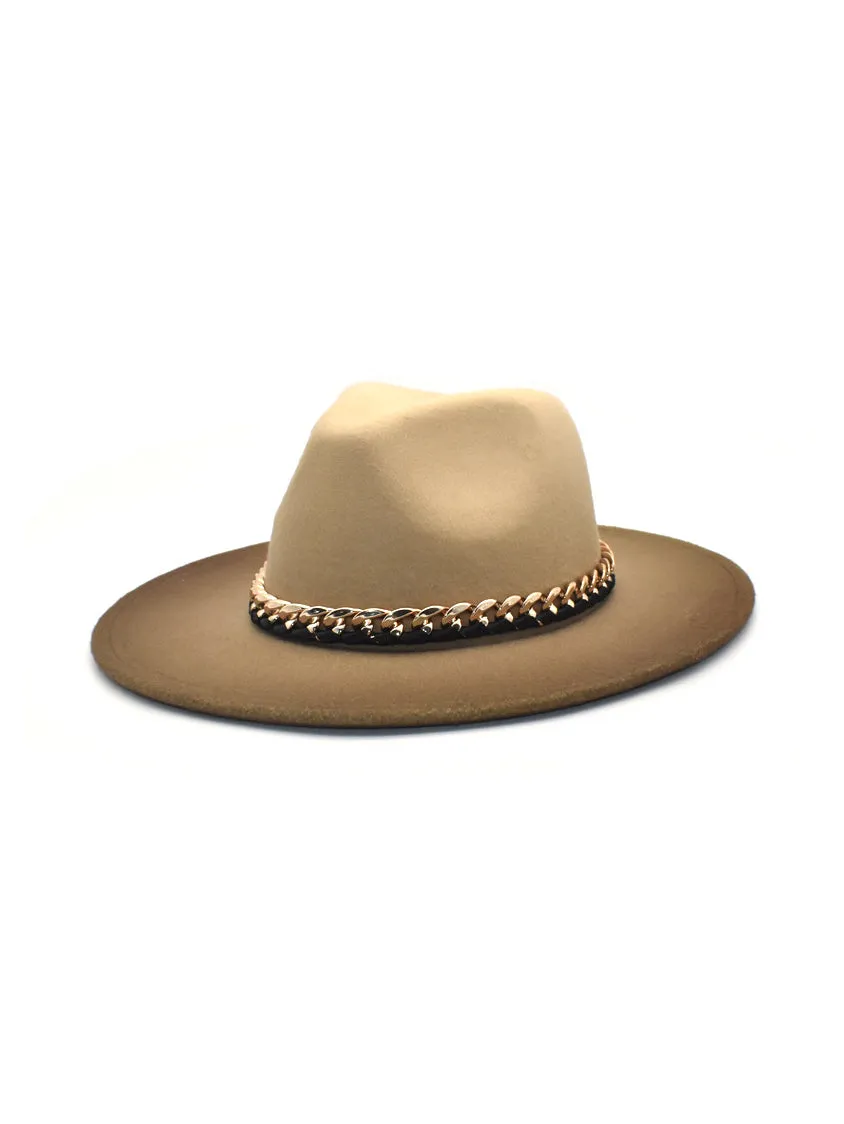 Gradient Chained Fedora Hat