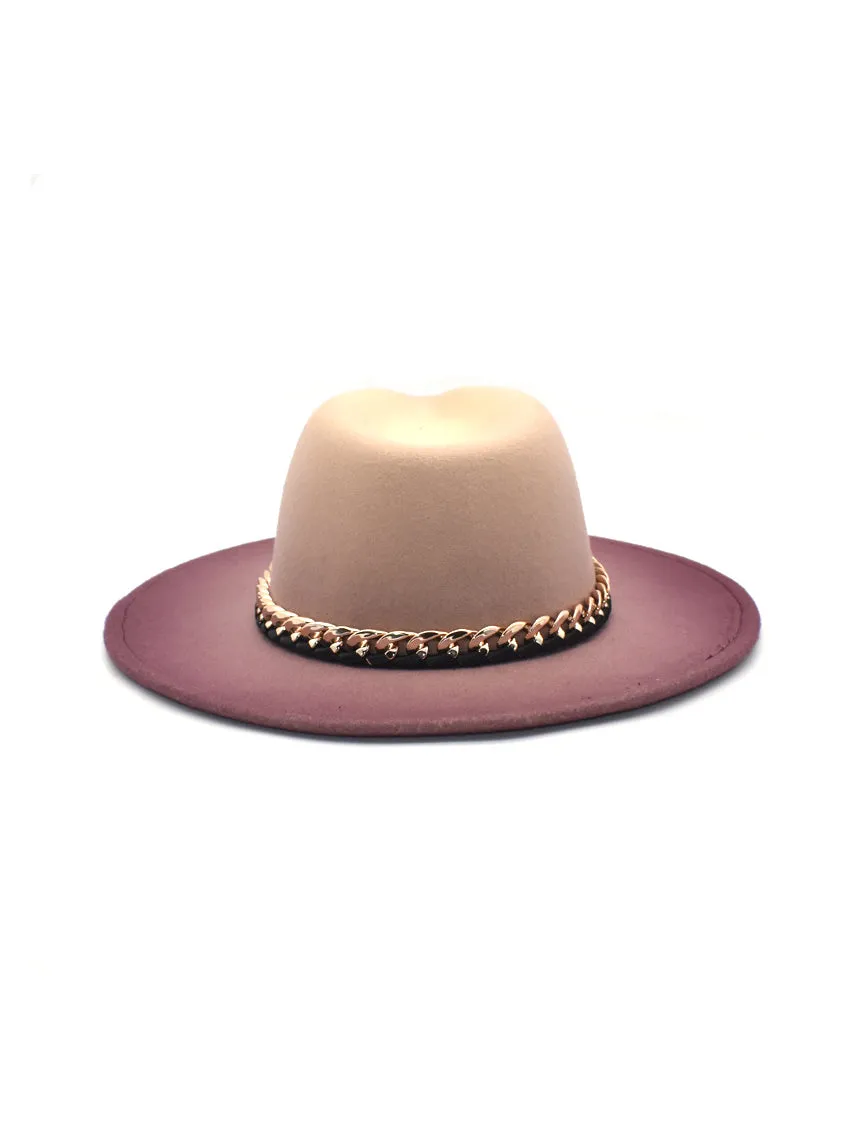 Gradient Chained Fedora Hat