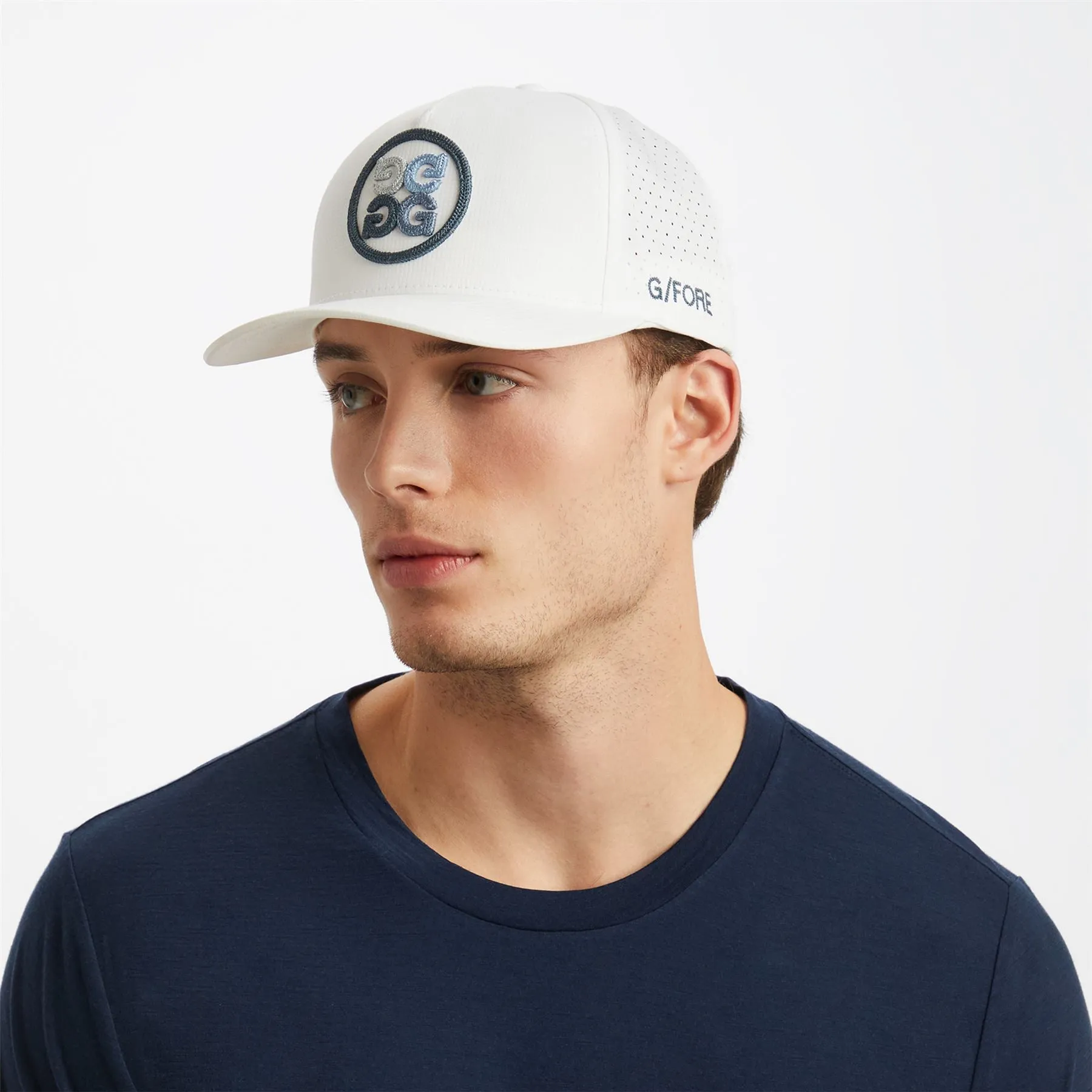 Gradient Circle G'S Stretch Perf Snapback Hat Snow - AW23