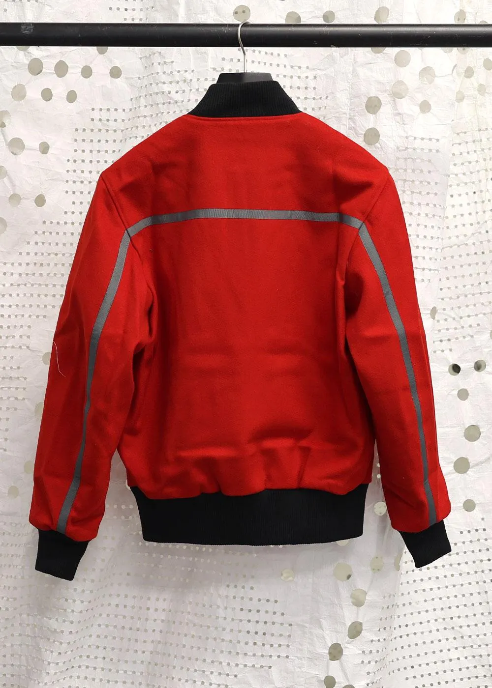 Hainsworth Wool Bomber Jacket. Red