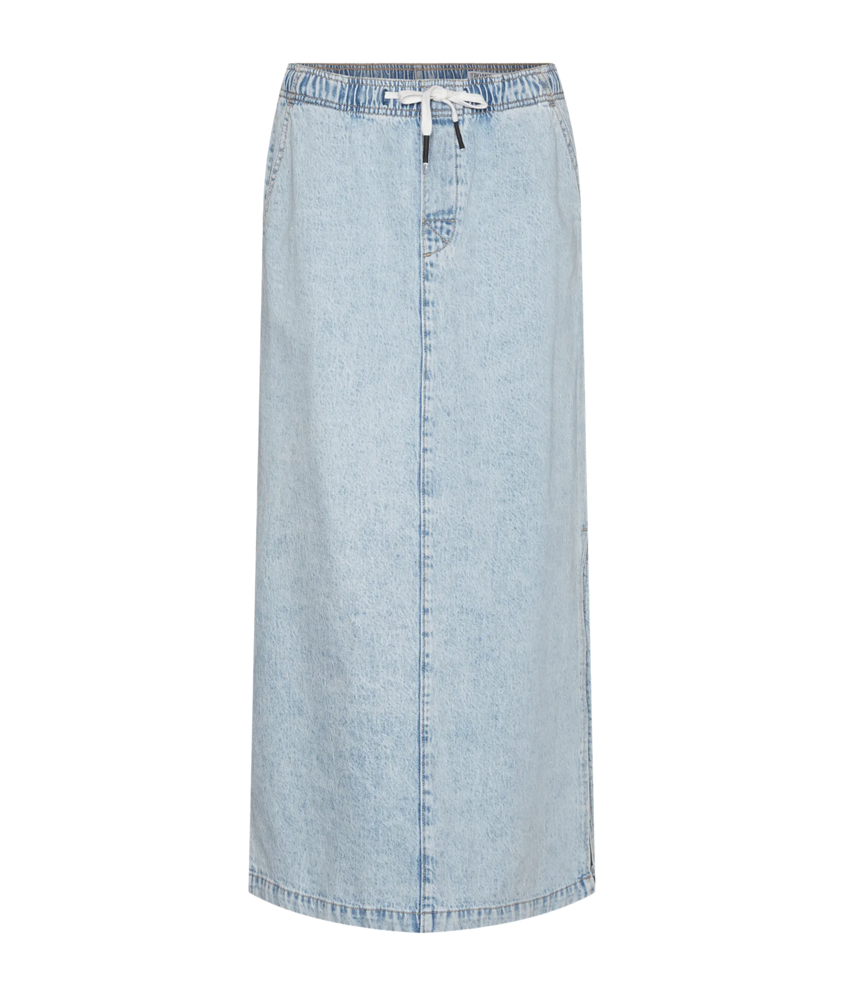 Hamson Mr Ela Long Slit Denim Skirt - Blue