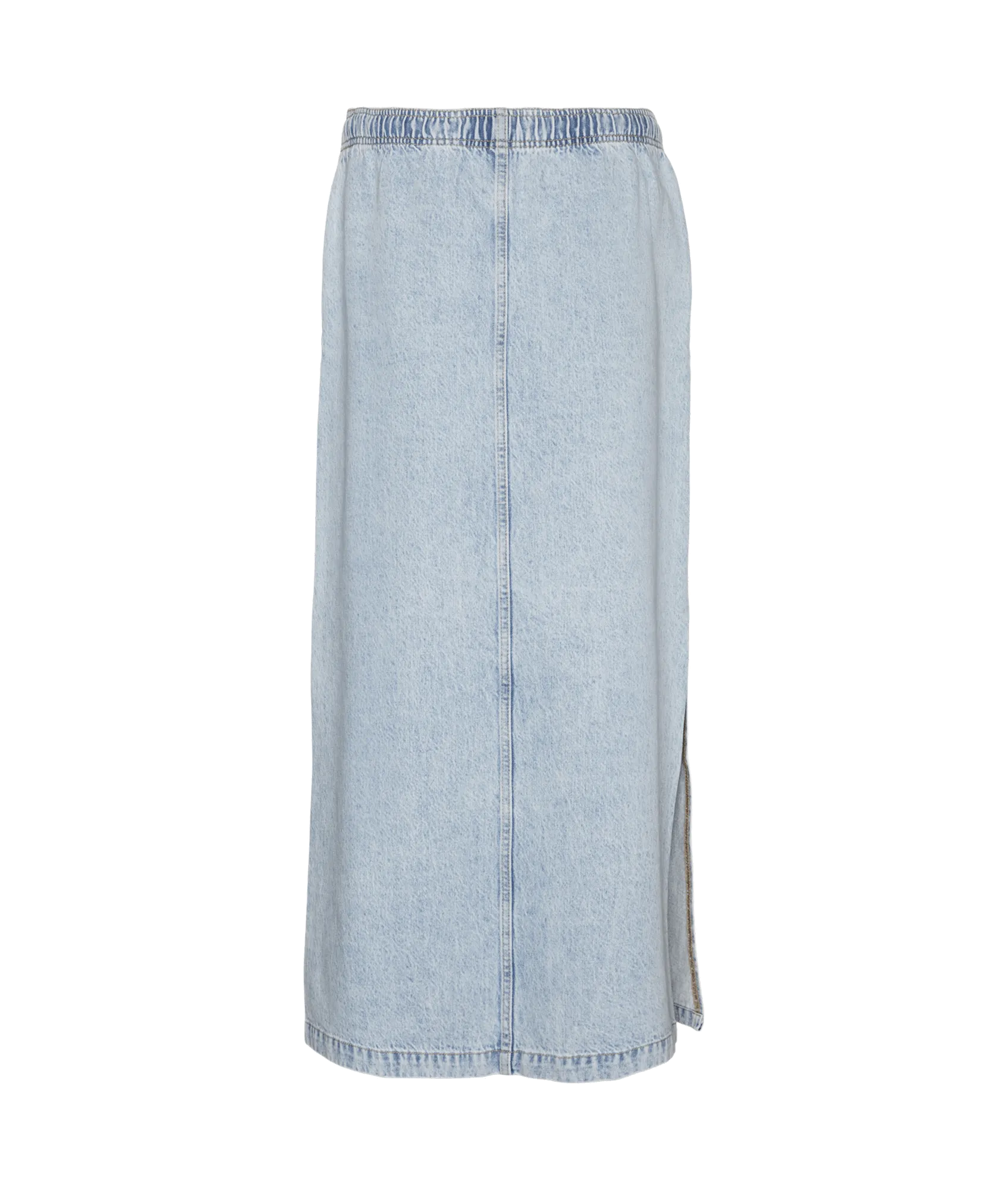 Hamson Mr Ela Long Slit Denim Skirt - Blue