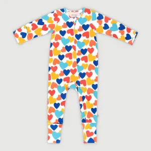 Happy Days Baby Zippy Jumpsuit (Hearts)