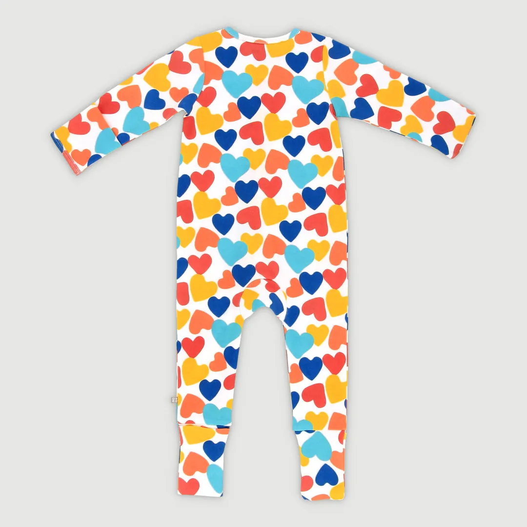 Happy Days Baby Zippy Jumpsuit (Hearts)