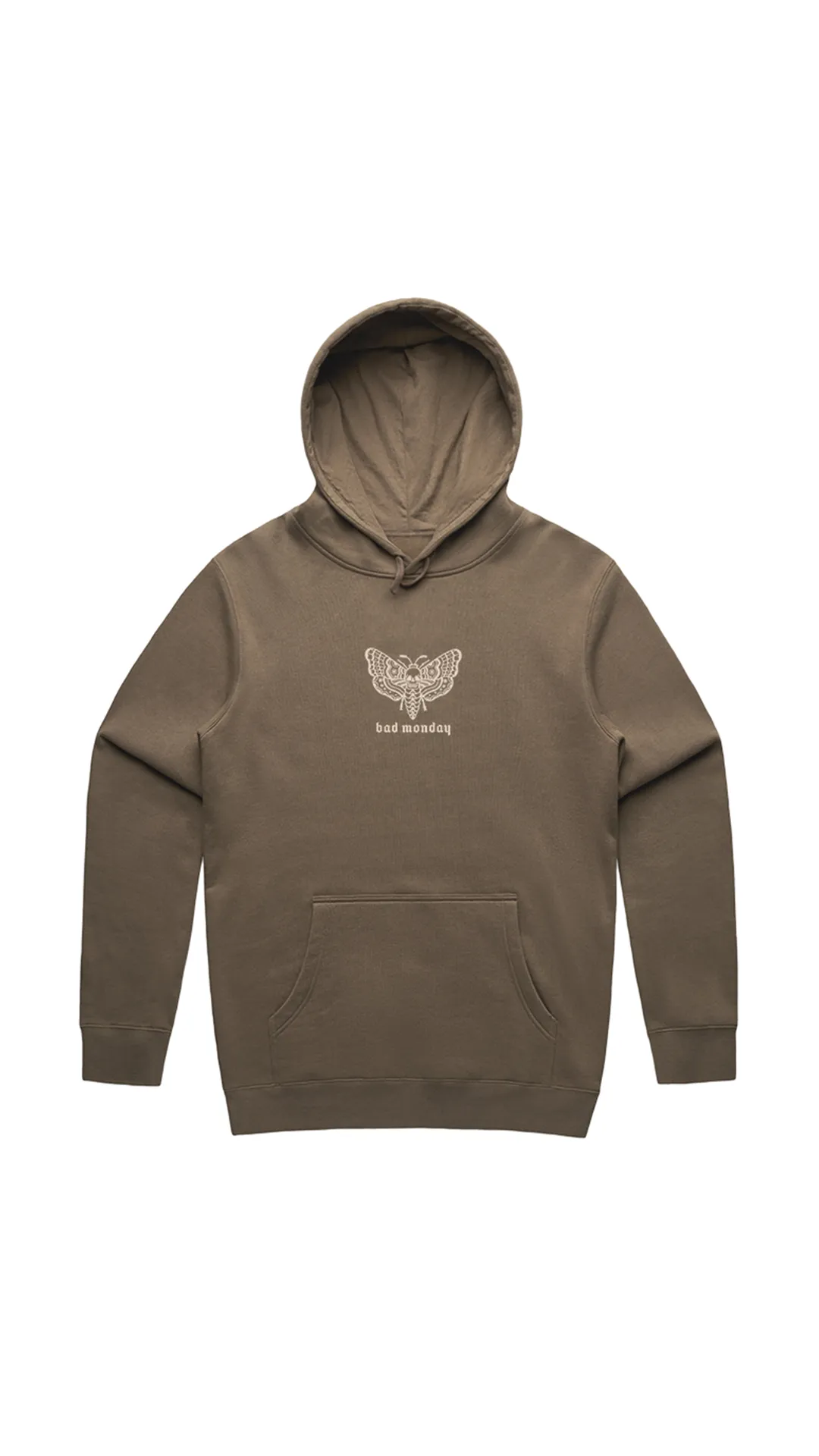 Heavy Weight AW Death Moth Hoodie Walnut / Front Print