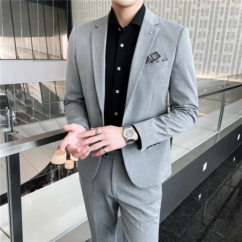 IKEARLAX  Casual Suit Men's Three-Piece Business Suit Handsome Groomsmen Group Groom Dress Office One Piece Dropshipping