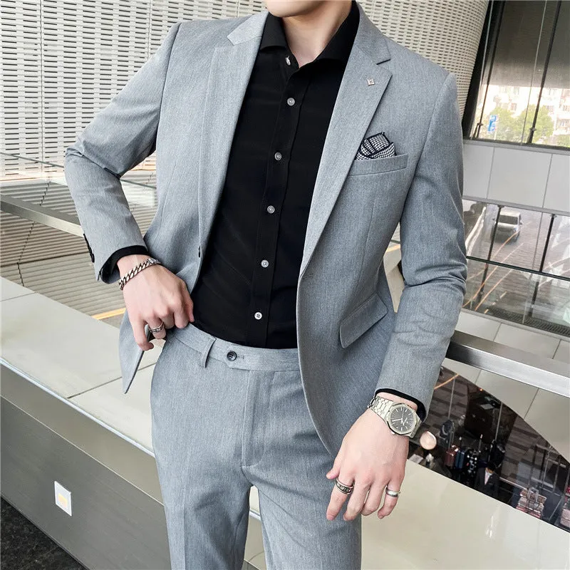 IKEARLAX  Casual Suit Men's Three-Piece Business Suit Handsome Groomsmen Group Groom Dress Office One Piece Dropshipping