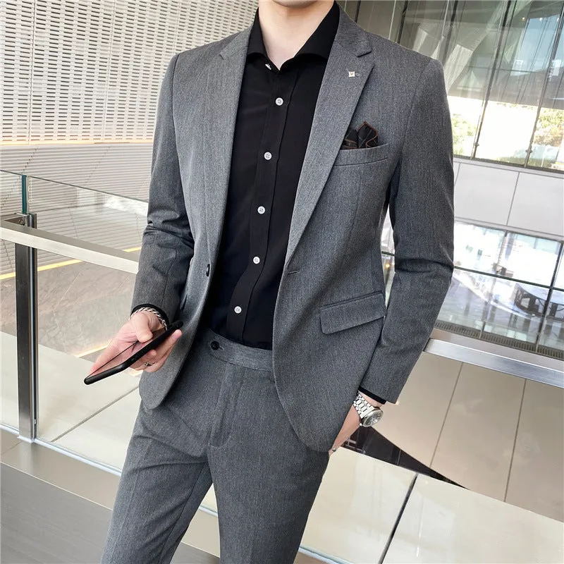 IKEARLAX  Casual Suit Men's Three-Piece Business Suit Handsome Groomsmen Group Groom Dress Office One Piece Dropshipping