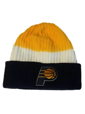 Indiana Pacers Adidas Yellow and White Gradient with Navy Cuff Beanie Hat Cap