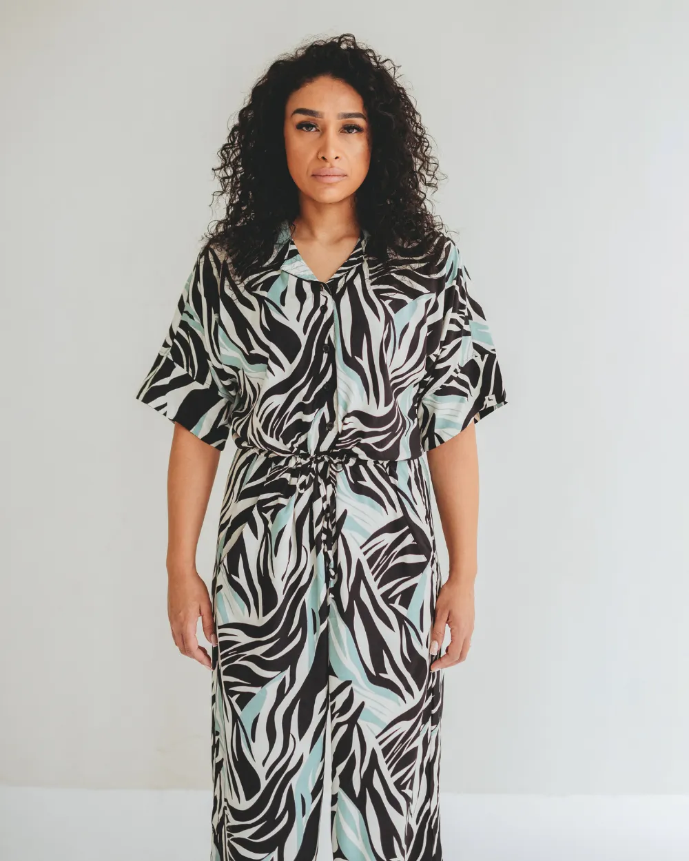 Iris Zebra Pop Viscose Jumpsuit