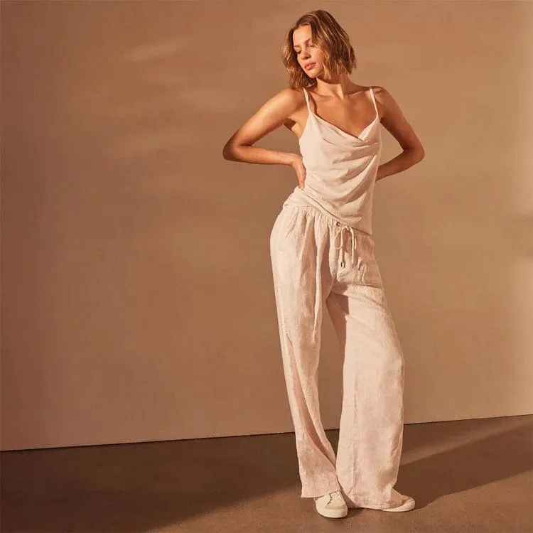 James Perse Wide Leg Relaxed Linen Pant