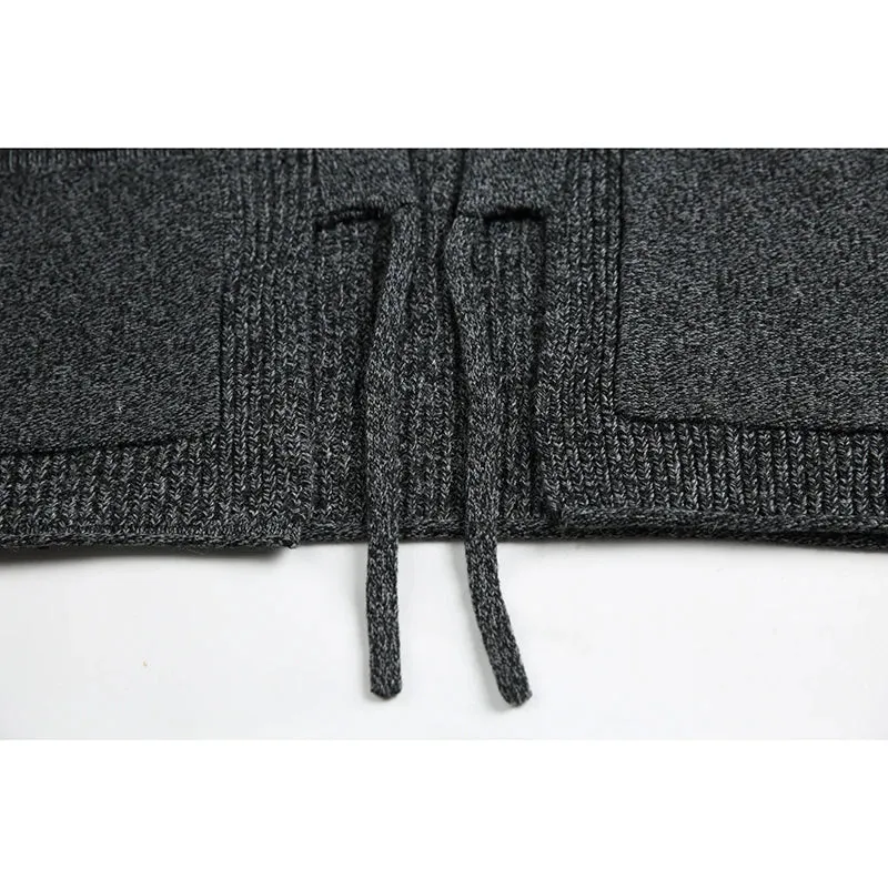 Japanese Streetwear Oversize Cardigan For Men - Casual Drop Shoulder Knitted Sweater Loose Coat