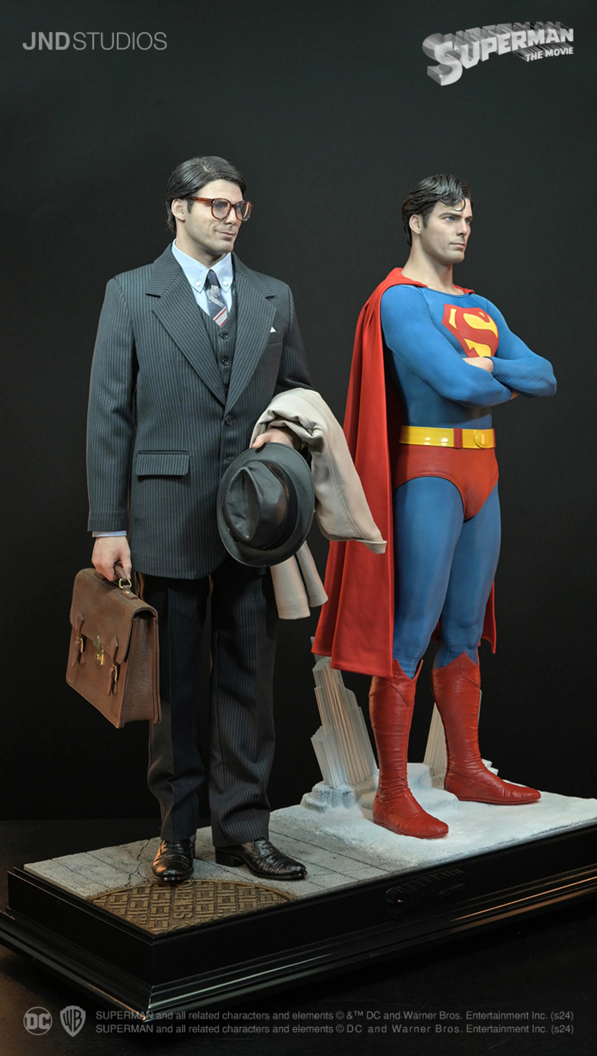 JND STUDIOS SUPERMAN (1978) DUAL VERSION (SUPERMAN & CLARK KENT) 1/3 SCALE STATUE (PREORDER)