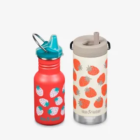 Kids' Sippy and Water Bottle Set - Strawberries