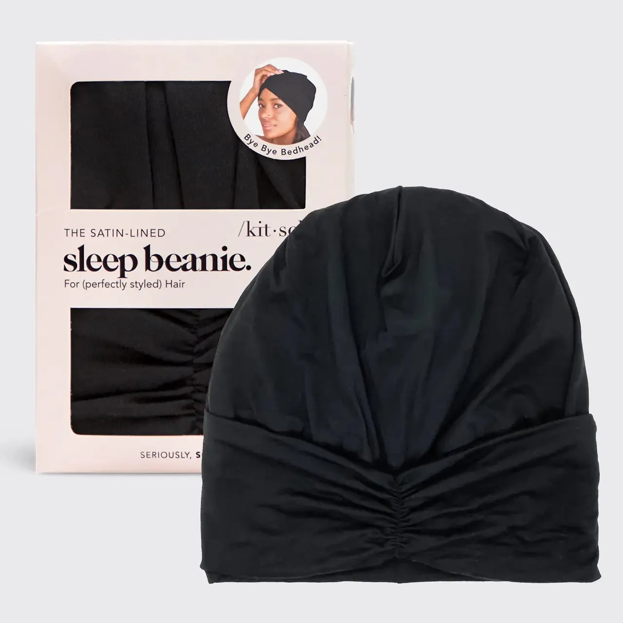 Kitsch Satin Lined Jersey Sleep Beanie