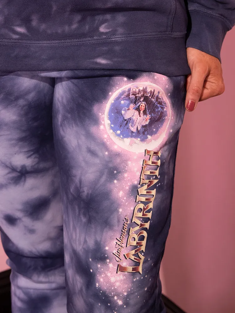 LABYRINTH™ Goblin King Sweatpants in Midnight Blue Tie Dye (UNISEX)