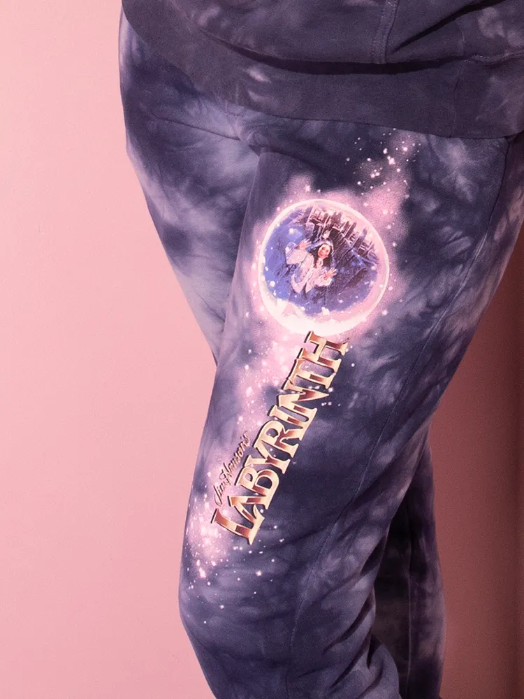 LABYRINTH™ Goblin King Sweatpants in Midnight Blue Tie Dye (UNISEX)