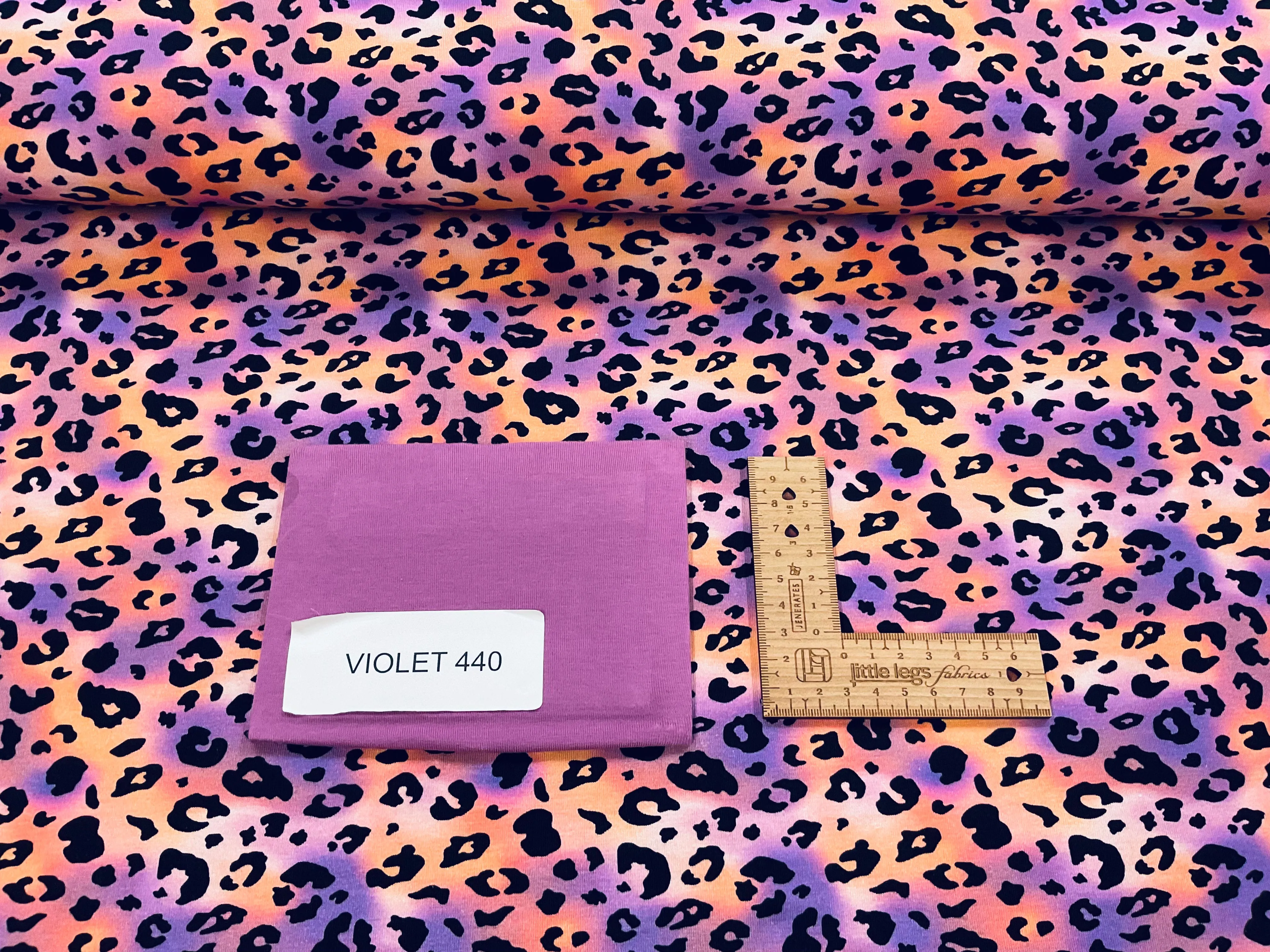 Leopard Raindow Cotton Jersey Fabric