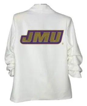 Licensed Game Day, White Blazer, JMU Logo