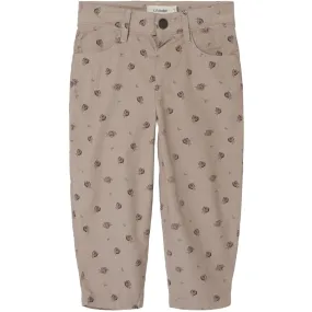 Lil'Atelier Gray Morn Floral Bella Shap Nola Coruroy Pants