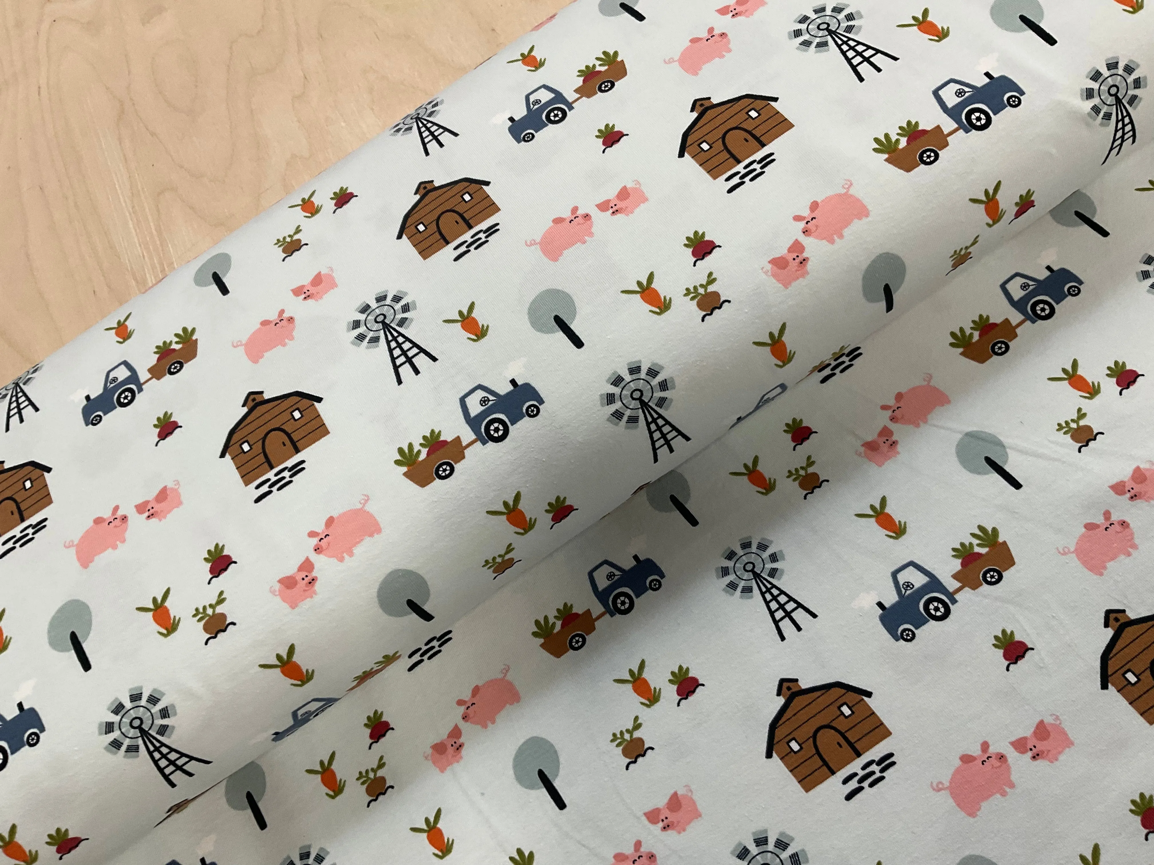 Little Farm Cotton Jersey Fabric