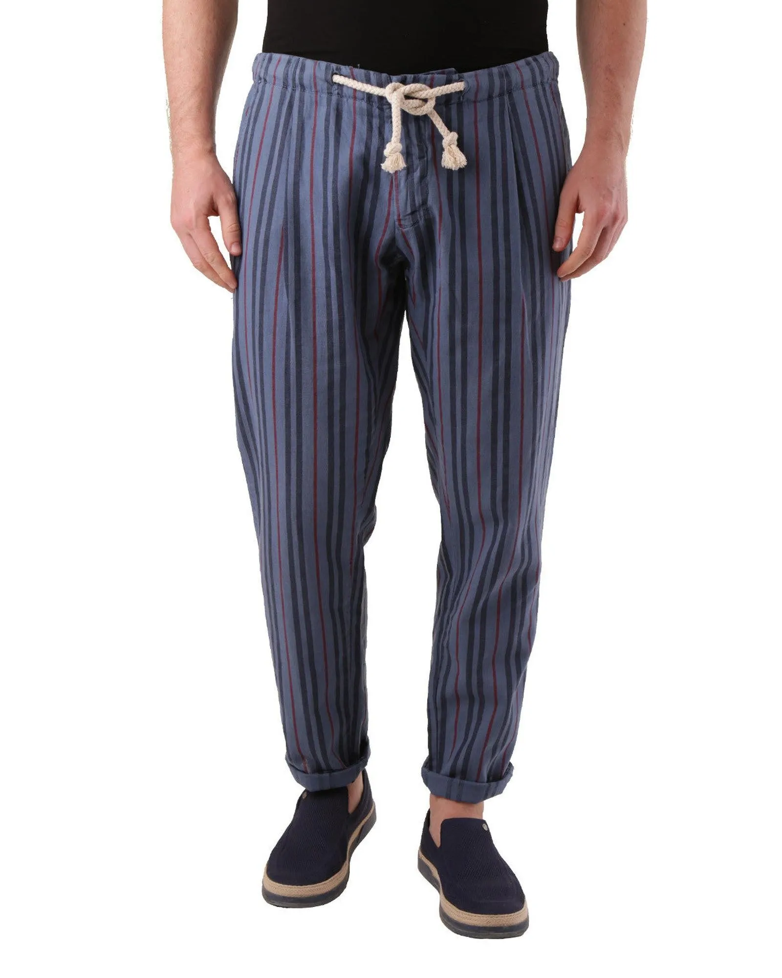 Liu Jo Men's Striped Cotton Pants