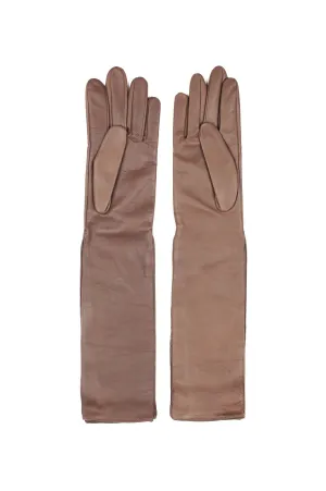 Long Leather Gloves