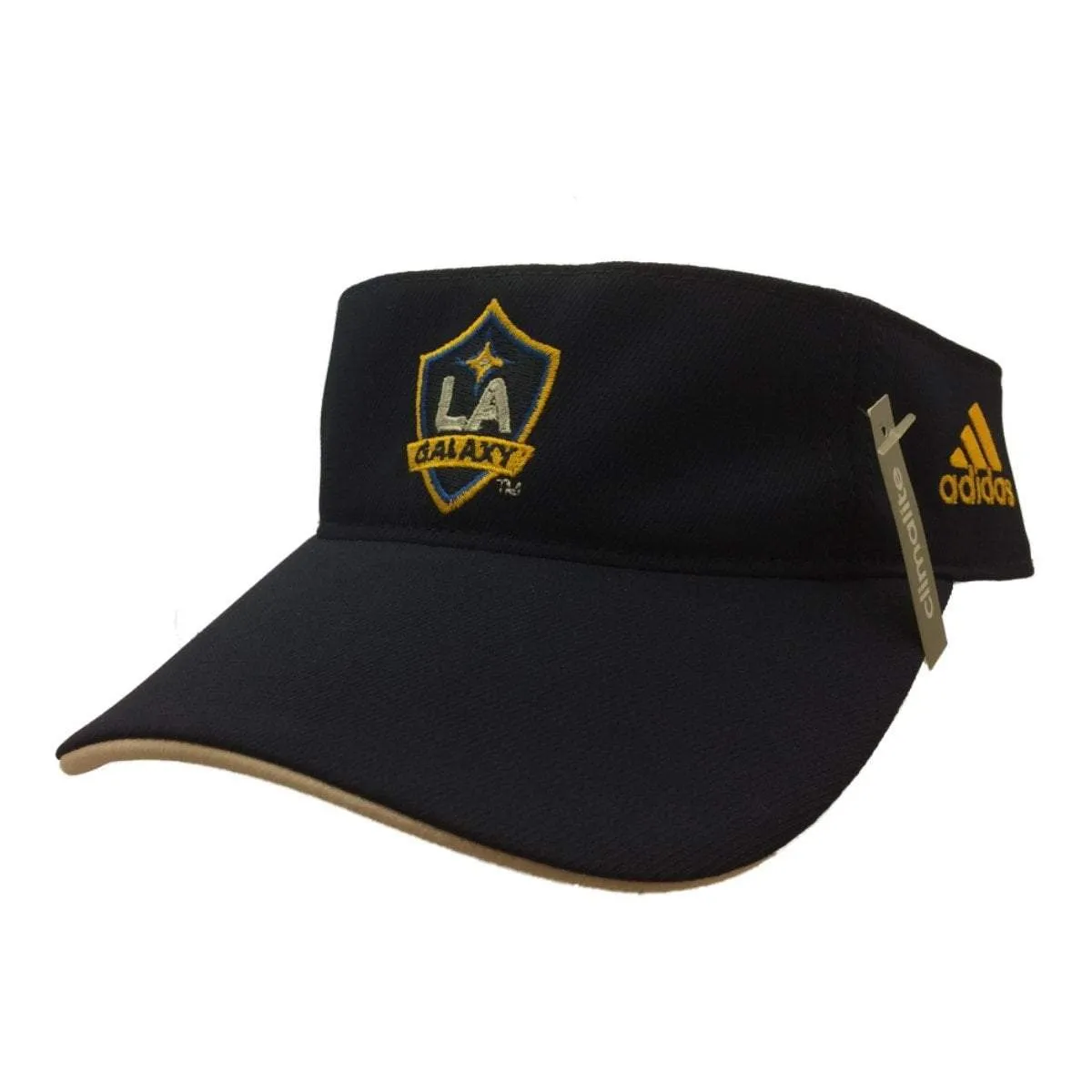 Los Angeles Galaxy Adidas Navy Climalite Adjustable Strapback Golf Visor Hat Cap