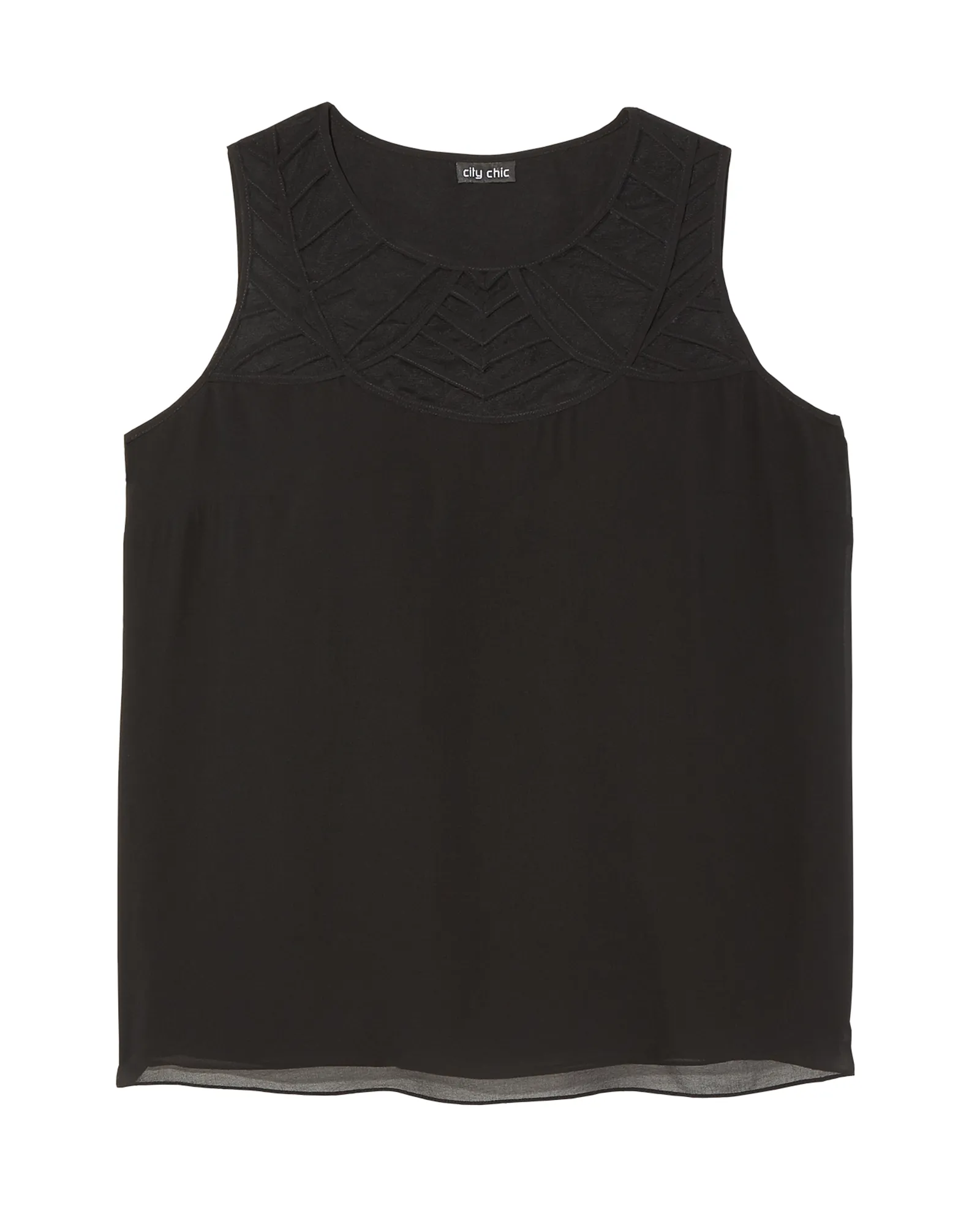 Maya Mesh Yoke Blouse | Black