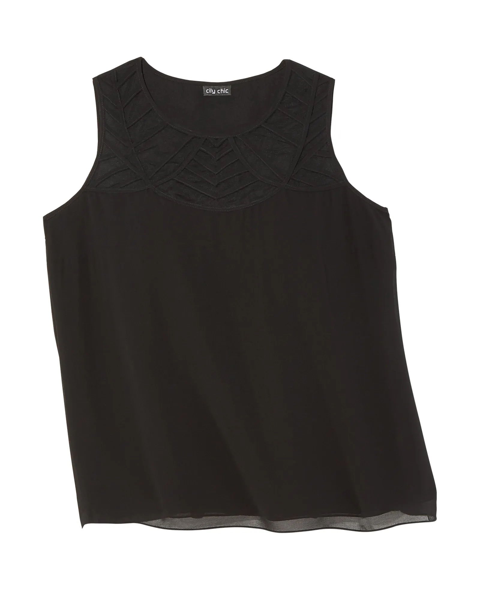 Maya Mesh Yoke Blouse | Black