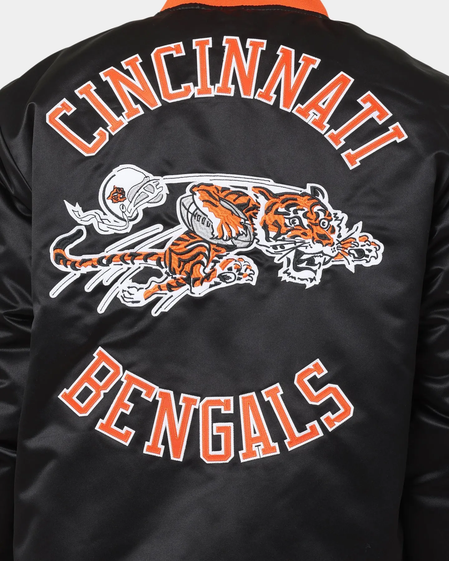 Mitchell & Ness Cincinatti Bengals Heavyweight Satin Jacket Black