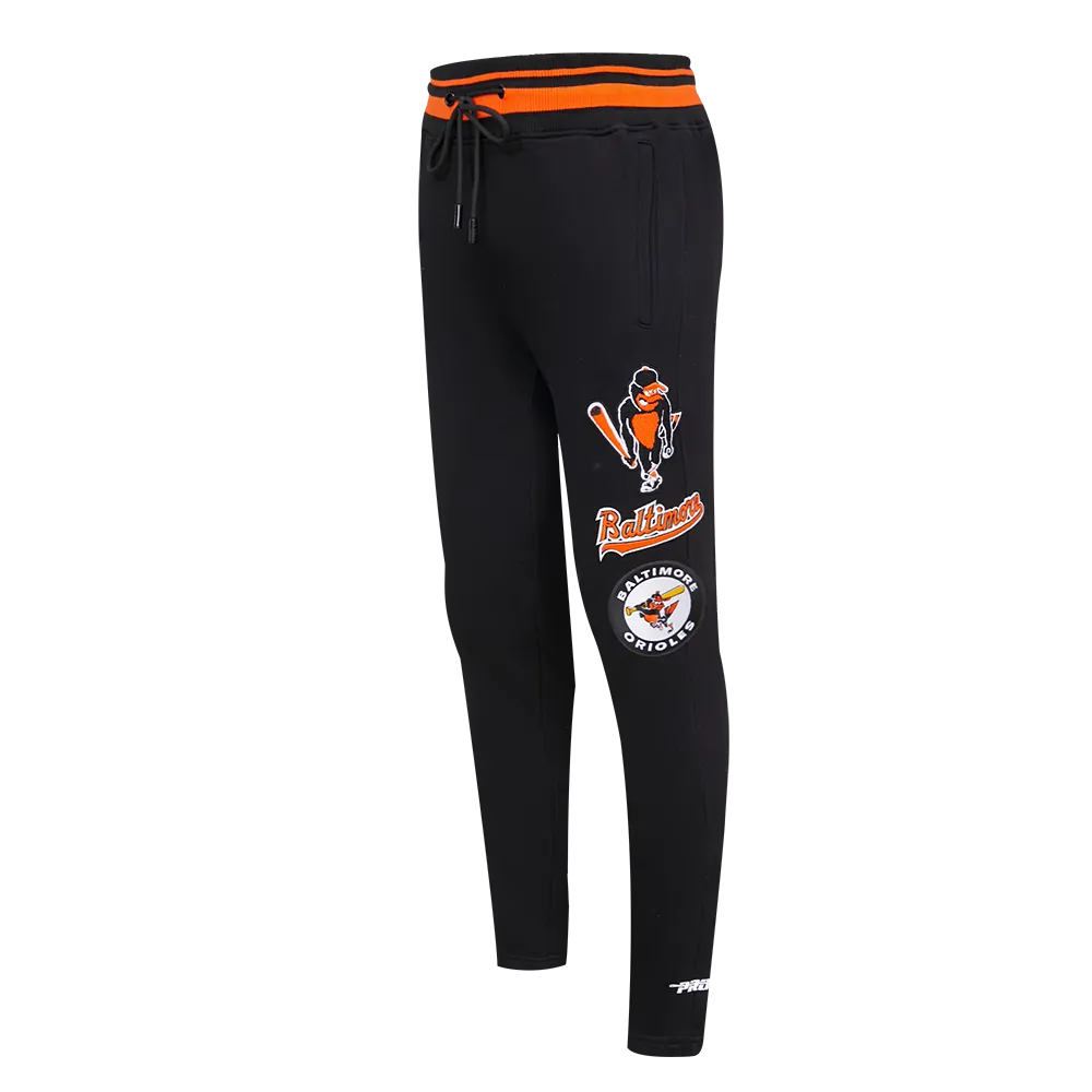 MLB BALTIMORE ORIOLES RETRO CLASSIC MEN'S SWEATPANT (BLACK/ORANGE)